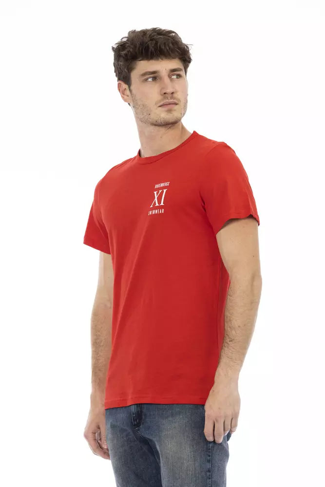 Bikkembergs Rotes Baumwolle Männer T-Shirt