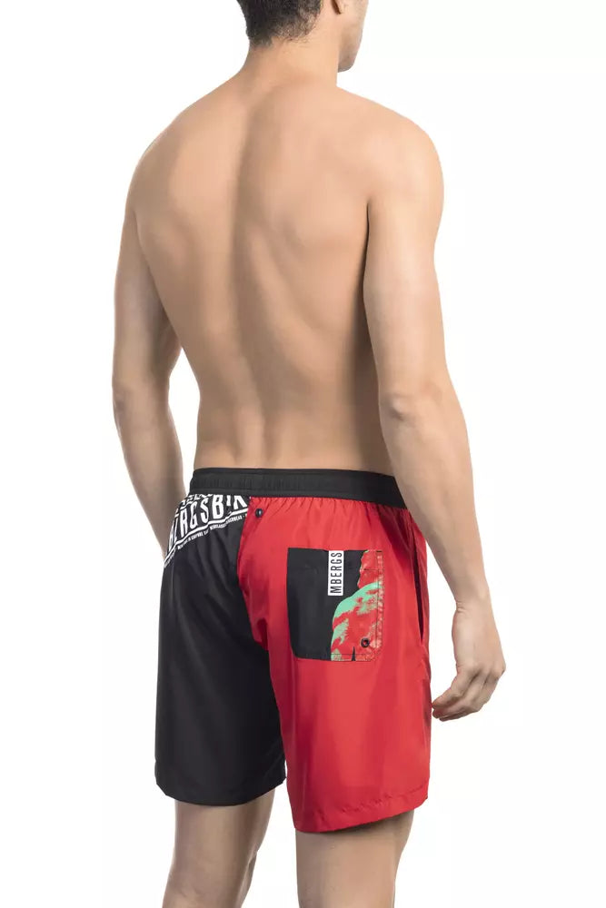 Bikkembergs Rotes Polyester Männer schwimmen kurz