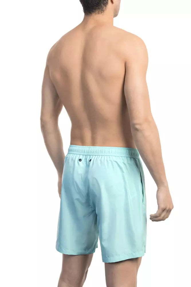Bikkembergs Hellblaue Polyester Herren-Badeshorts