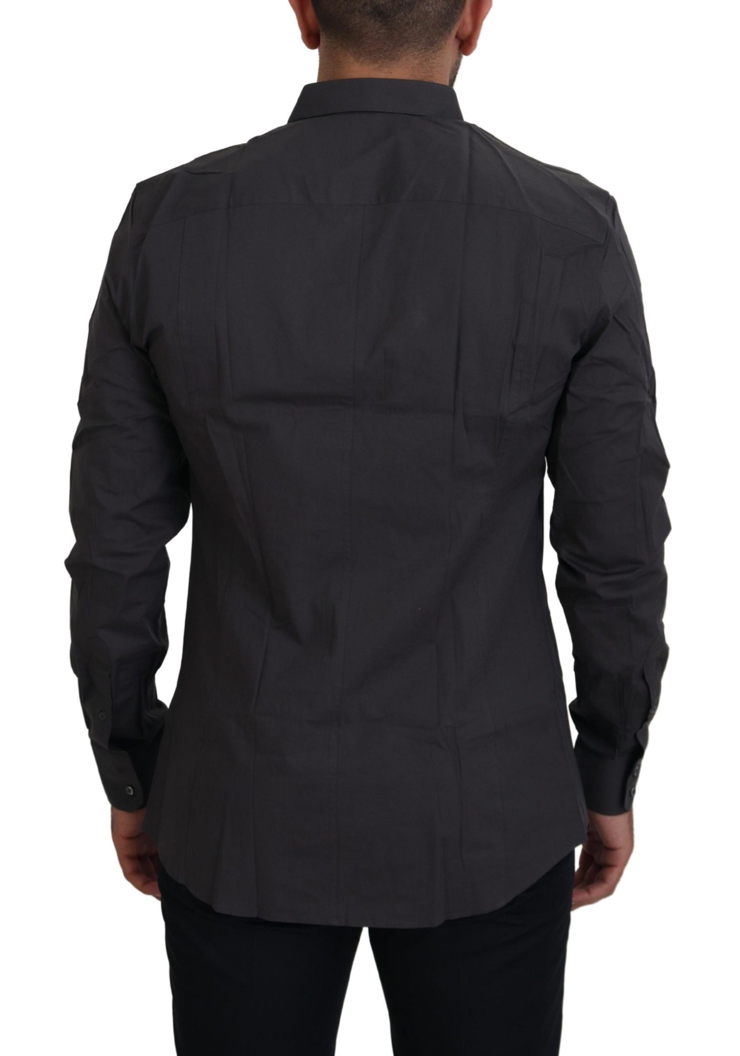 Dolce & Gabbana Elegant Grey Sicilia Slim Fit Shirt