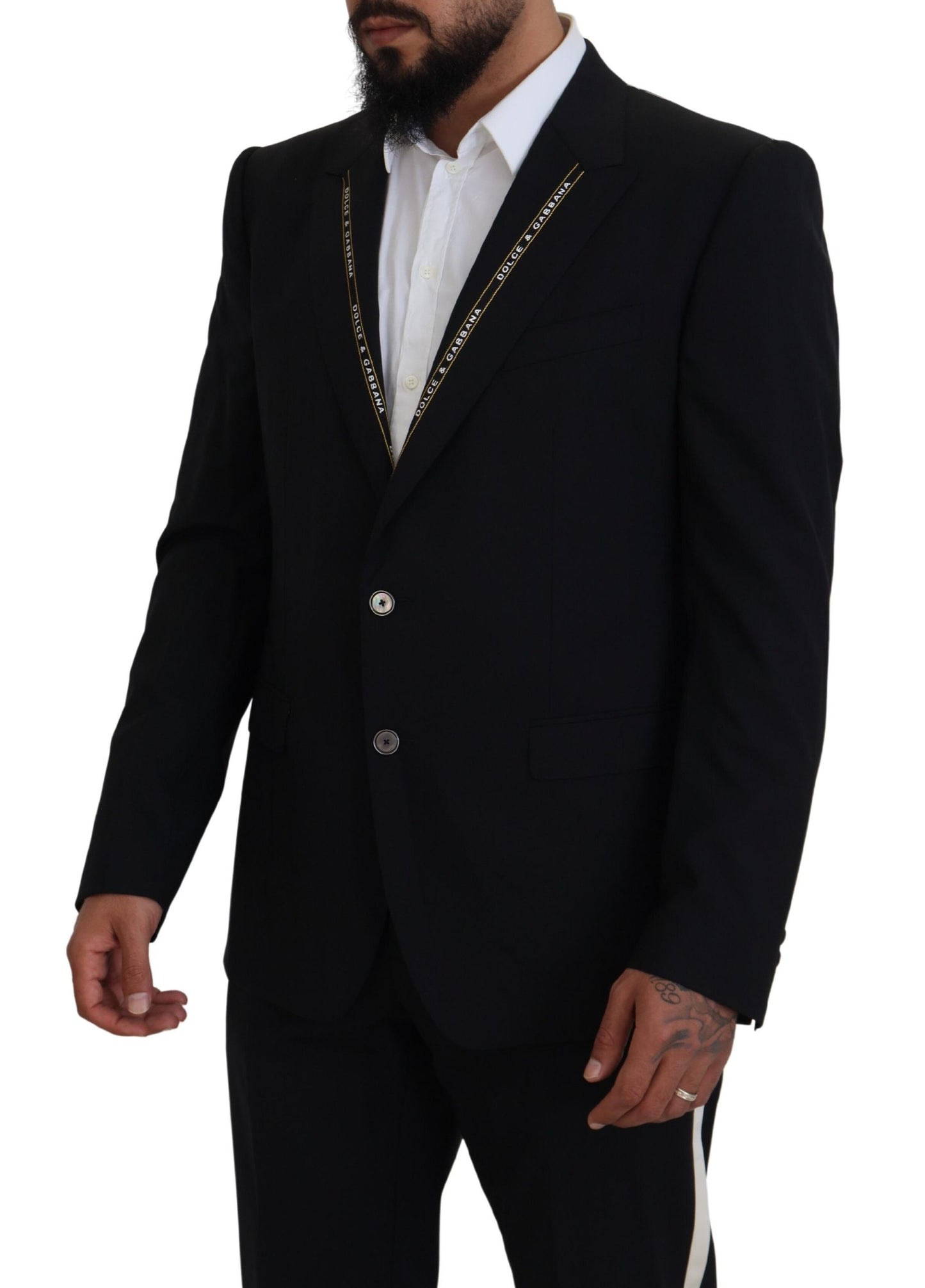 Dolce & Gabbana Black Sicilian Style Single Breasted Blazer