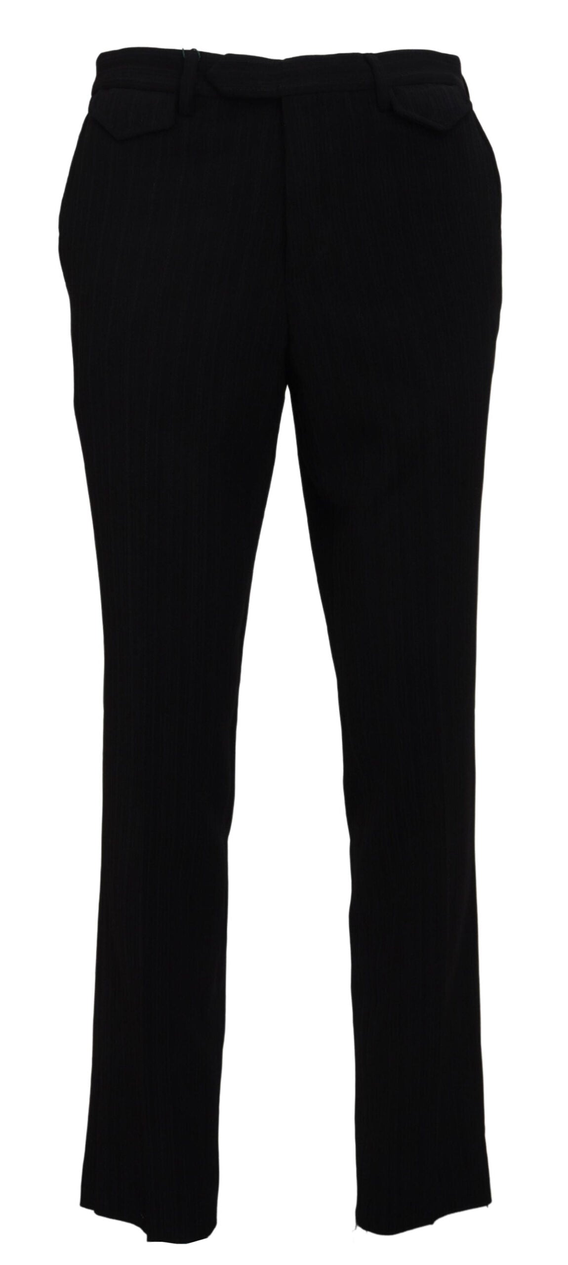 BENCIVENGA Schwarz Baumwolle Straight Fit Herren Formal Hosen