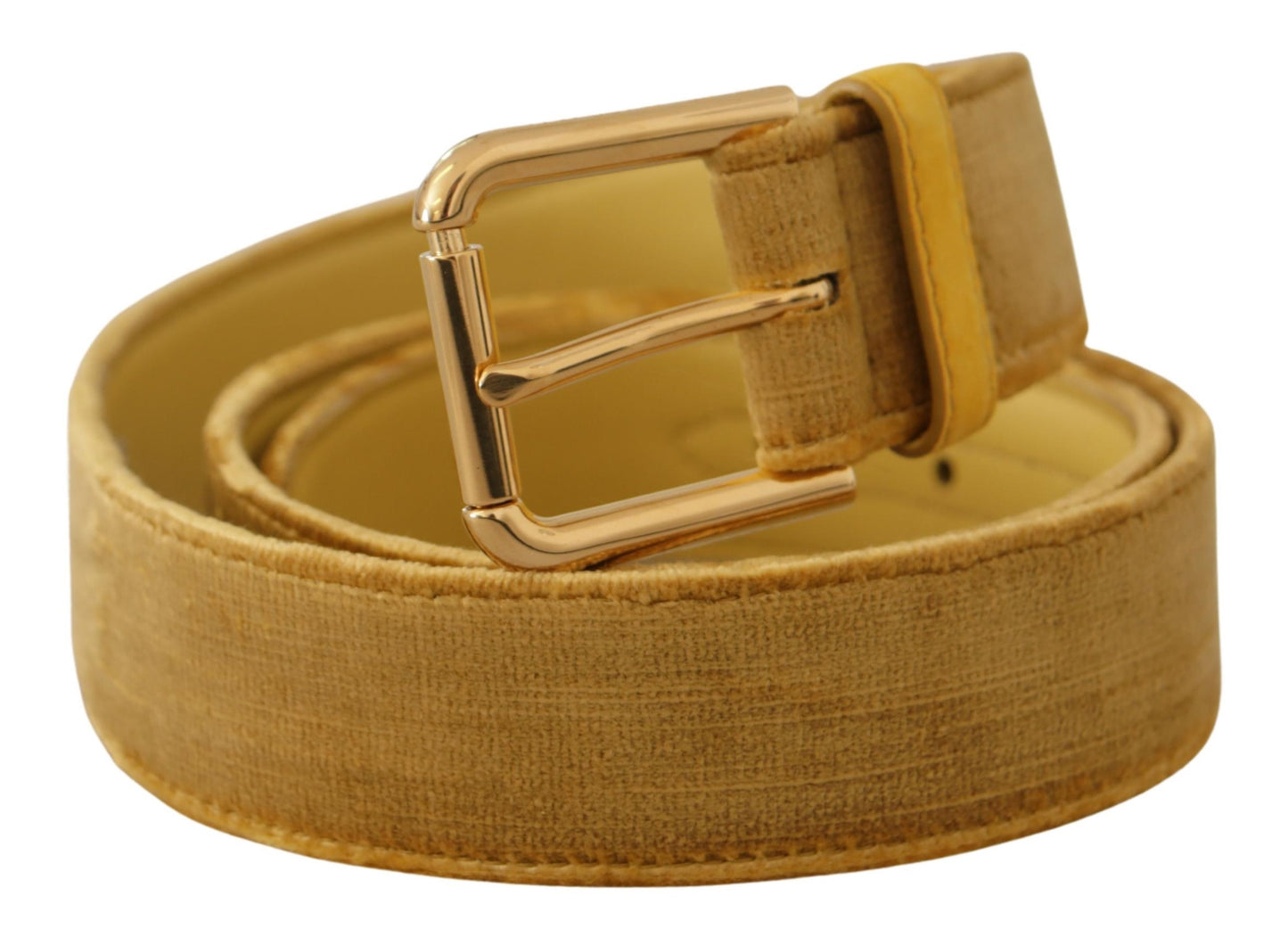 Dolce & Gabbana Elegant designer belt made of velvet with gold buckle