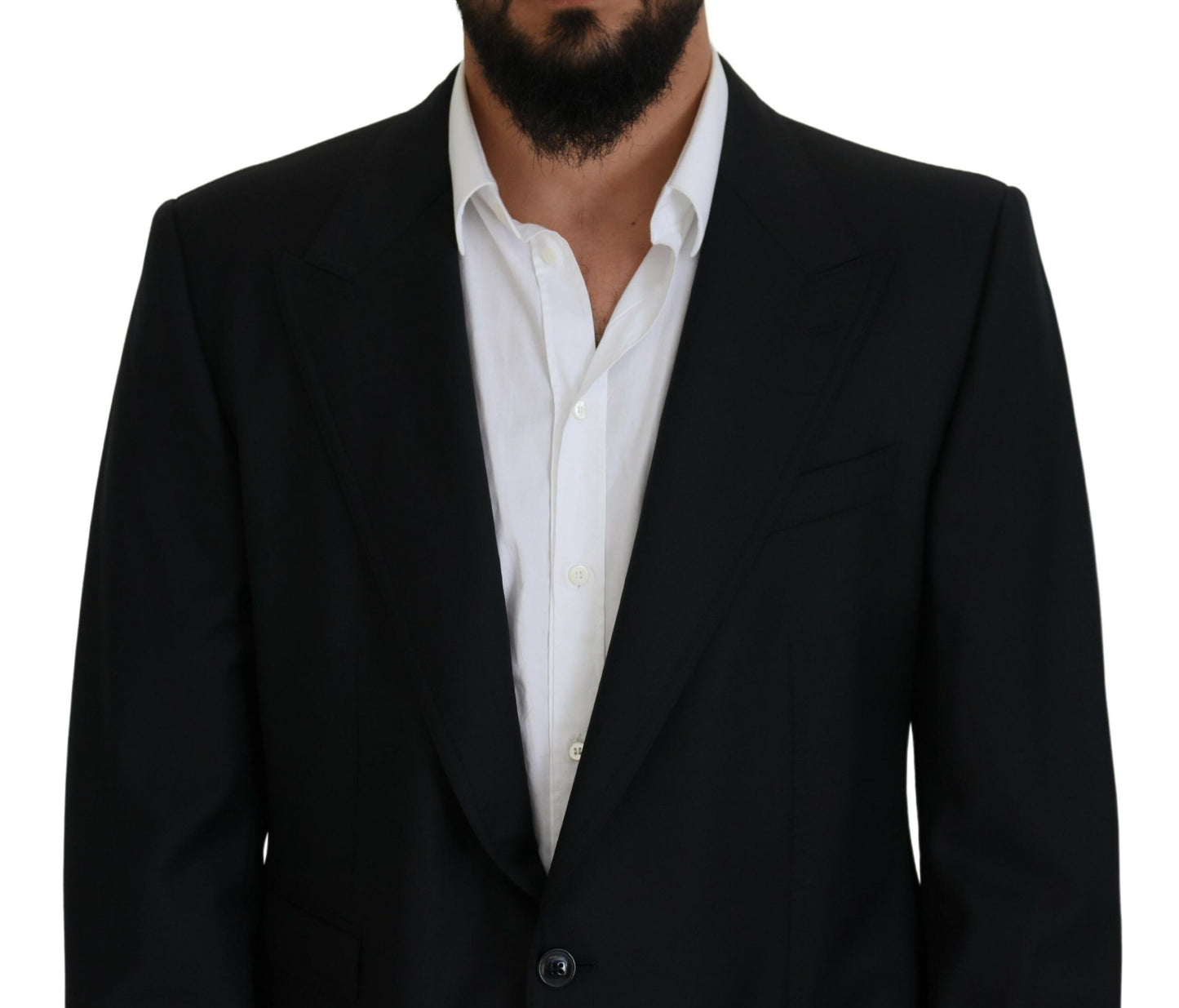 Dolce & Gabbana Elegant dark blue single-breasted blazer