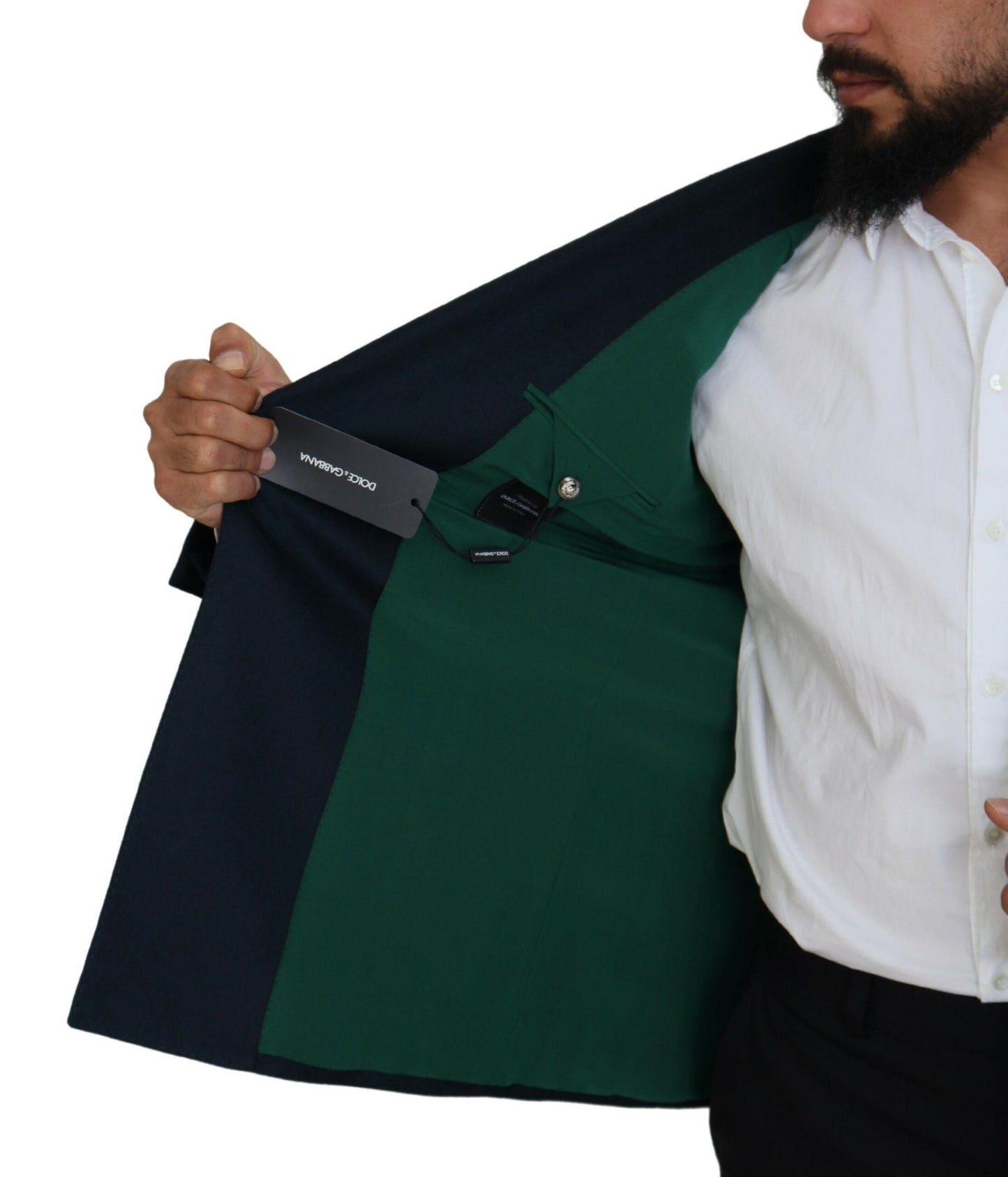 Dolce & Gabbana Blauer doppelreihiger formeller Mantel Blazer