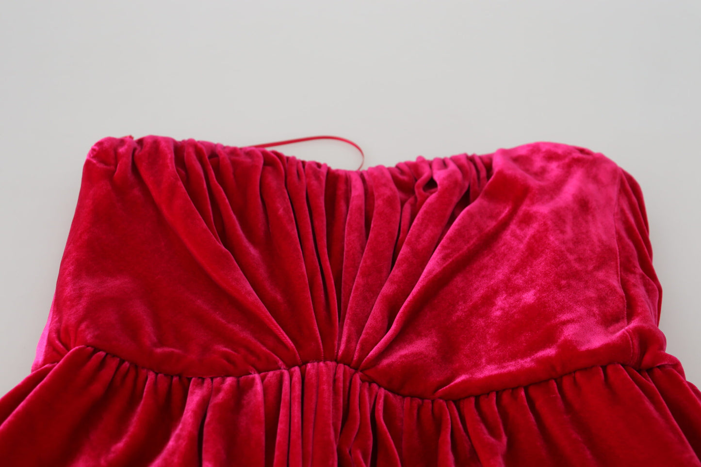 Dolce & Gabbana Rosa Viskose Stretch Trägerloses Kleid in A-Linie
