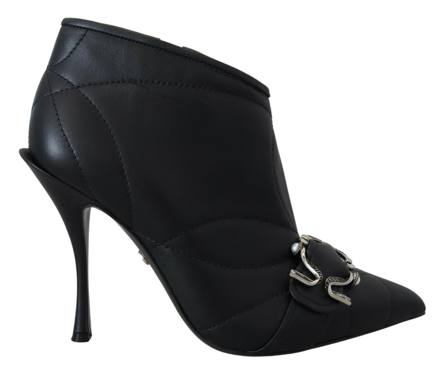 Dolce & Gabbana Elegant black quilted leather boots