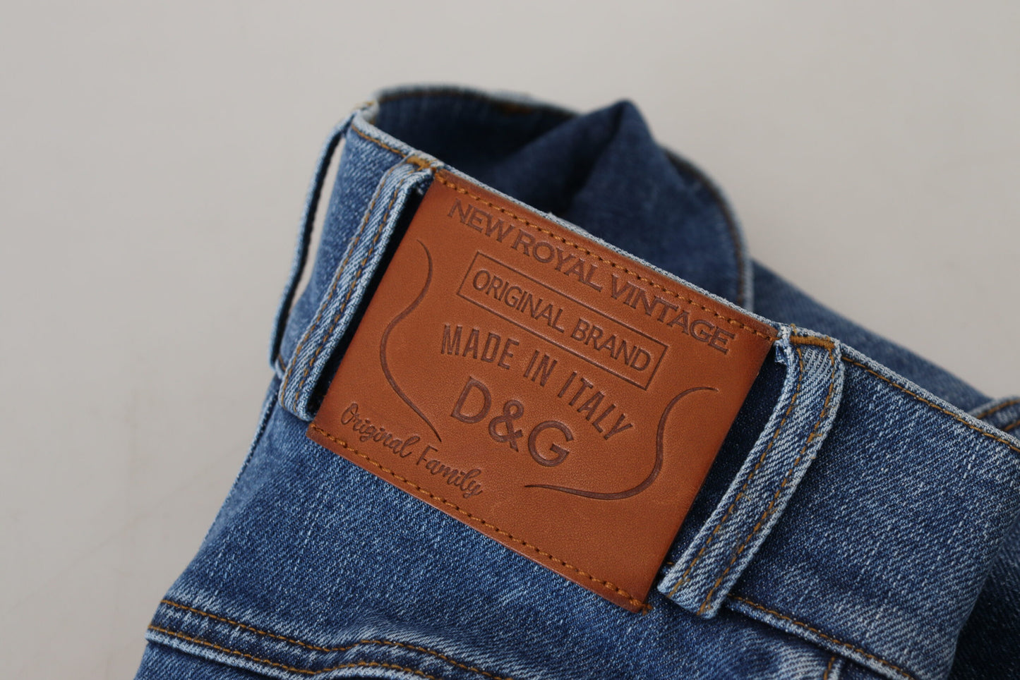 Dolce & Gabbana Elegant blue high waist jeans