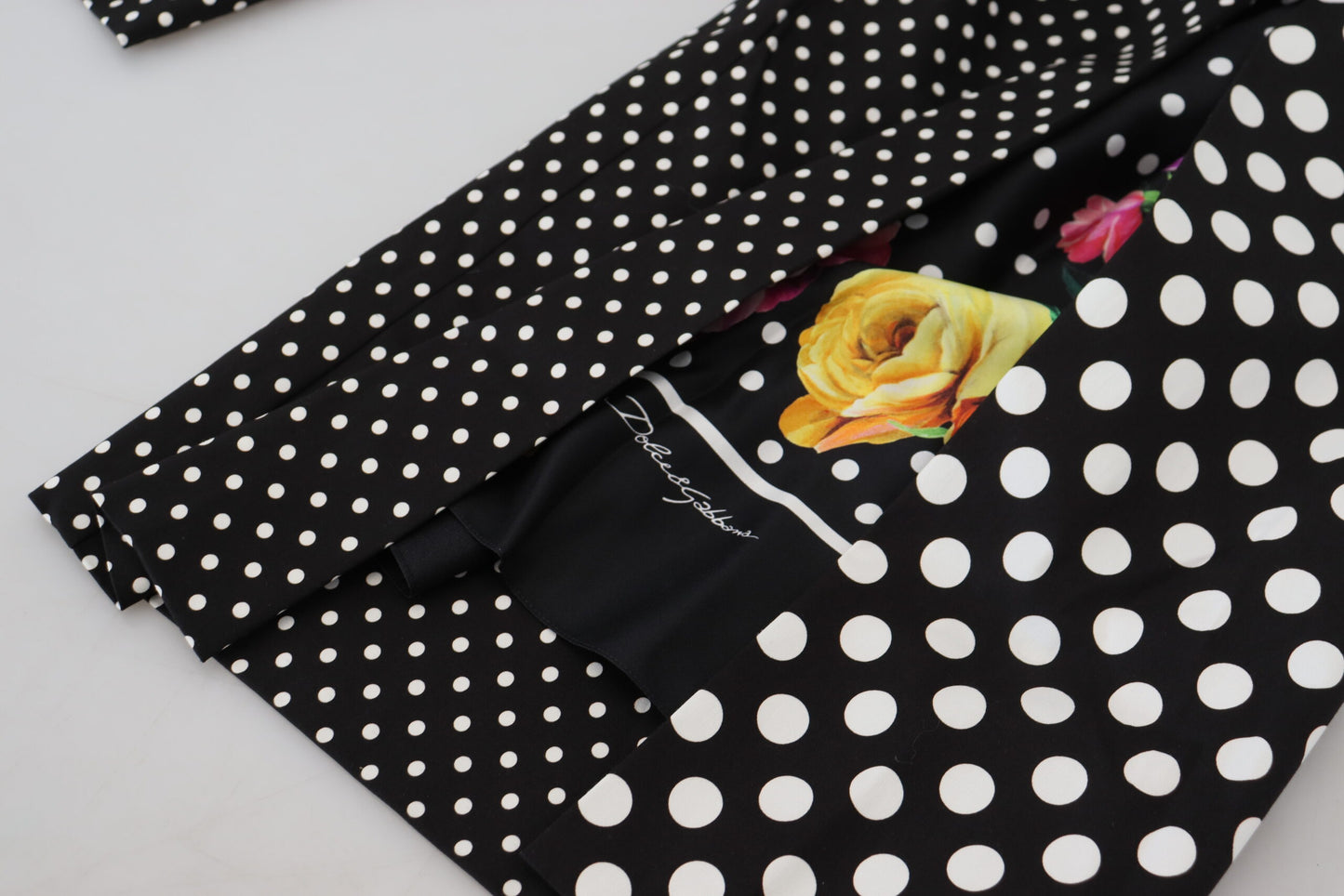 Dolce & Gabbana Elegant Polka Dot High Waisted Pants