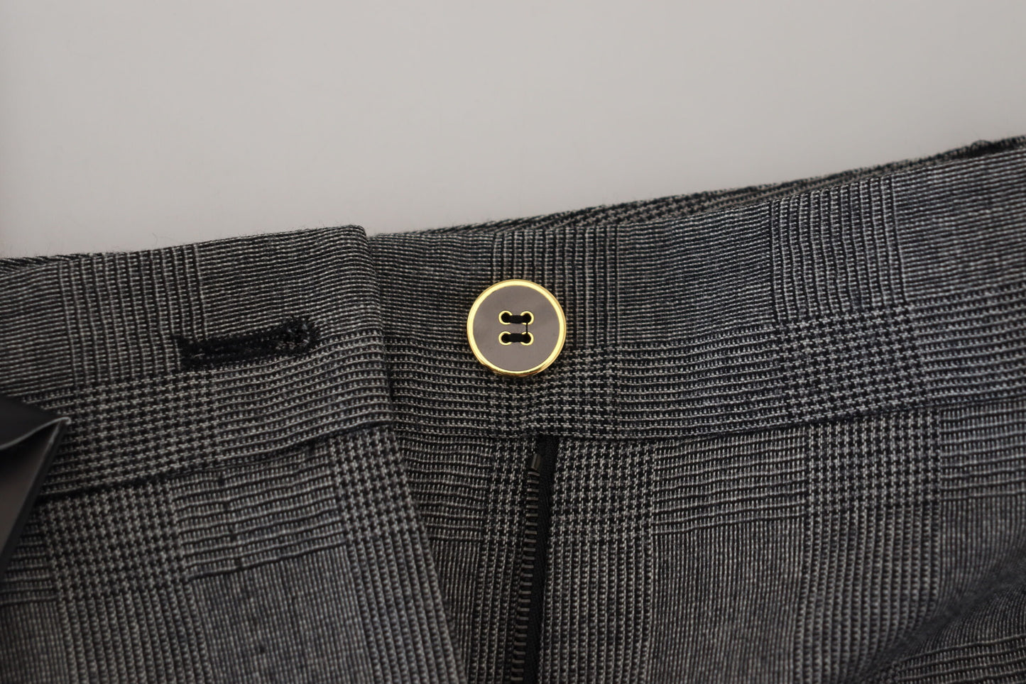 Dolce & Gabbana High-Waisted Checked Wool Pants
