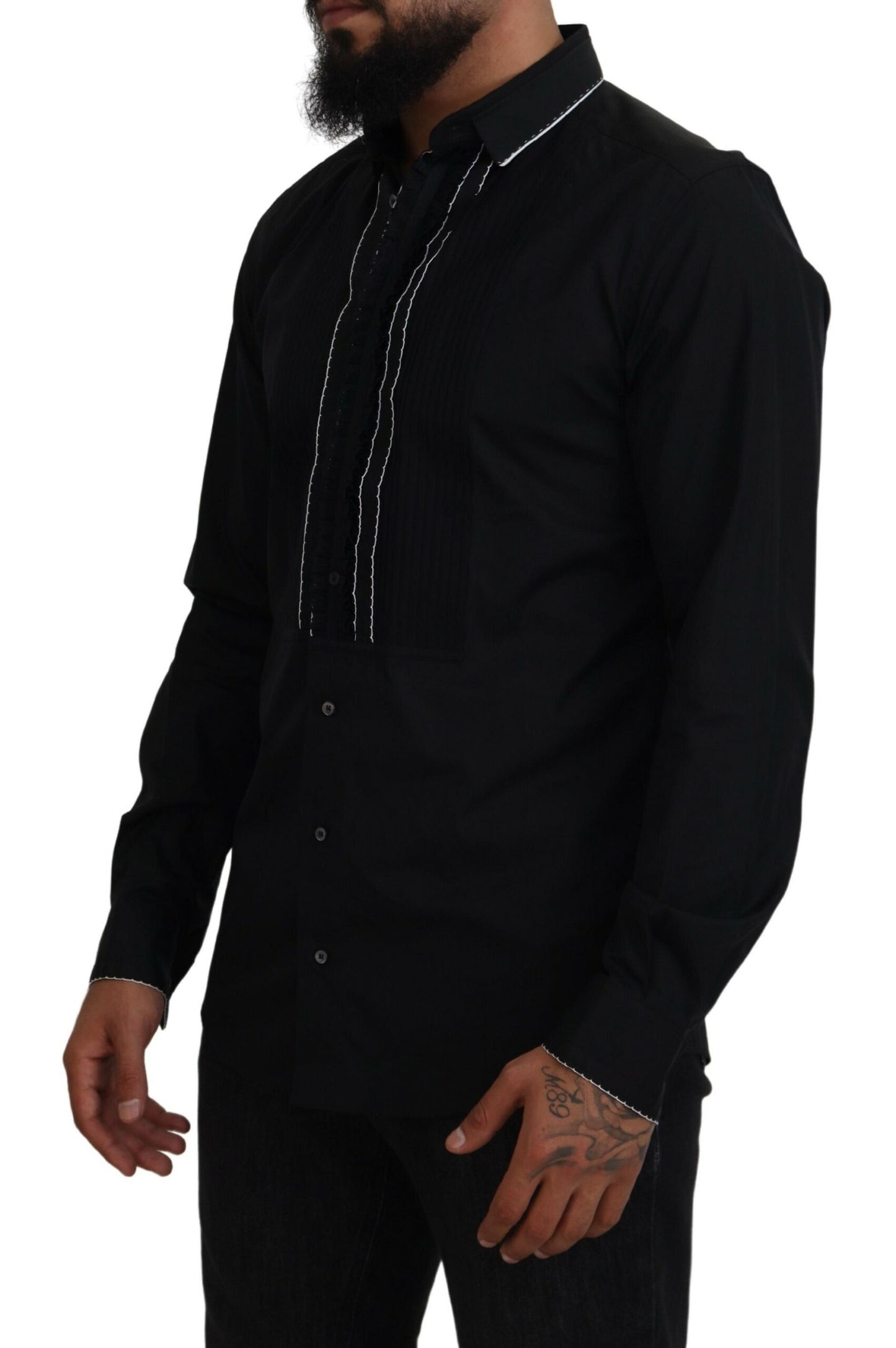 Dolce & Gabbana Elegant Slim Fit Tuxedo Shirt