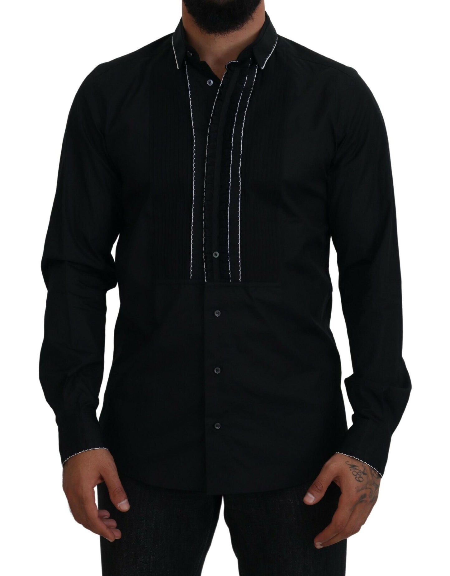 Dolce & Gabbana Elegant Slim Fit Tuxedo Shirt