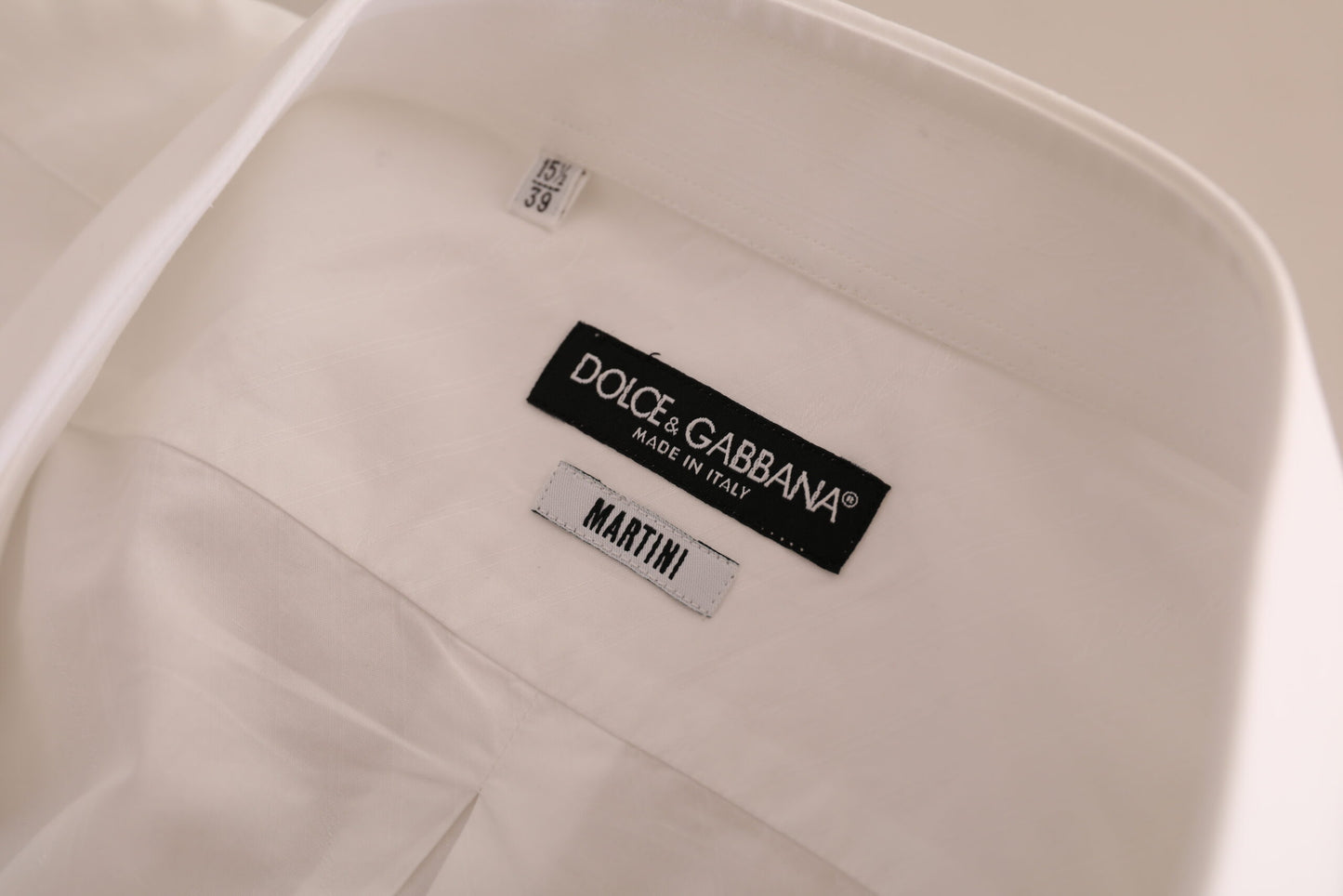 Dolce & Gabbana Weißes MARTINI Baumwollkleid Formelles Hemd