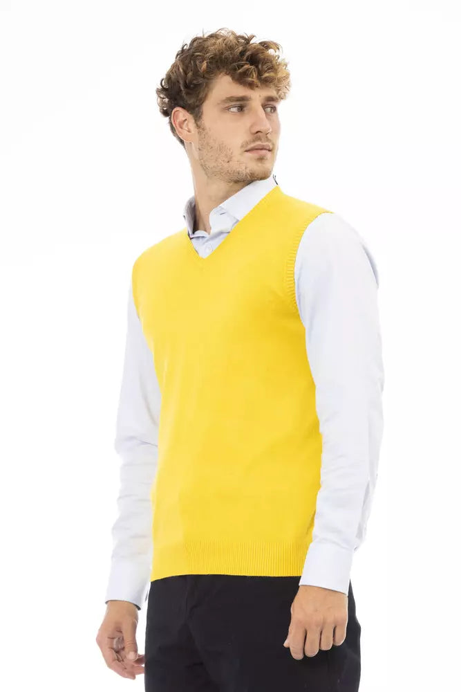 Alpha Studio Gelbe Viskose Herren Jacke