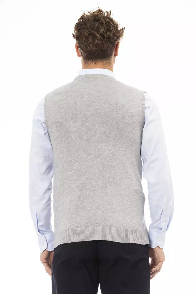 Alpha Studio Graue Viskose Herren Jacke