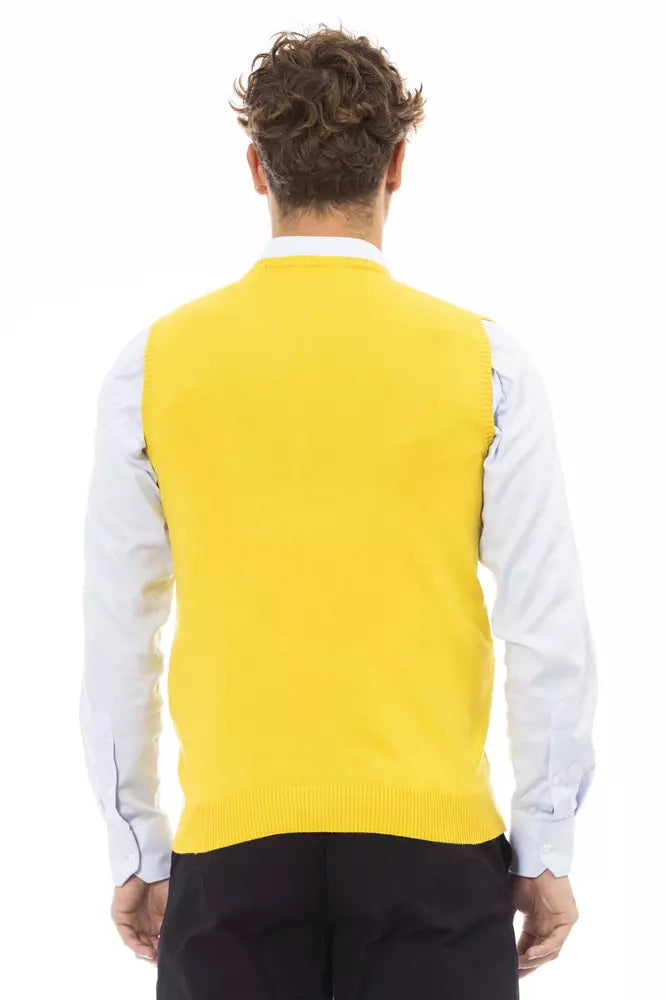 Alpha Studio Gelbe Viskose Herren Jacke