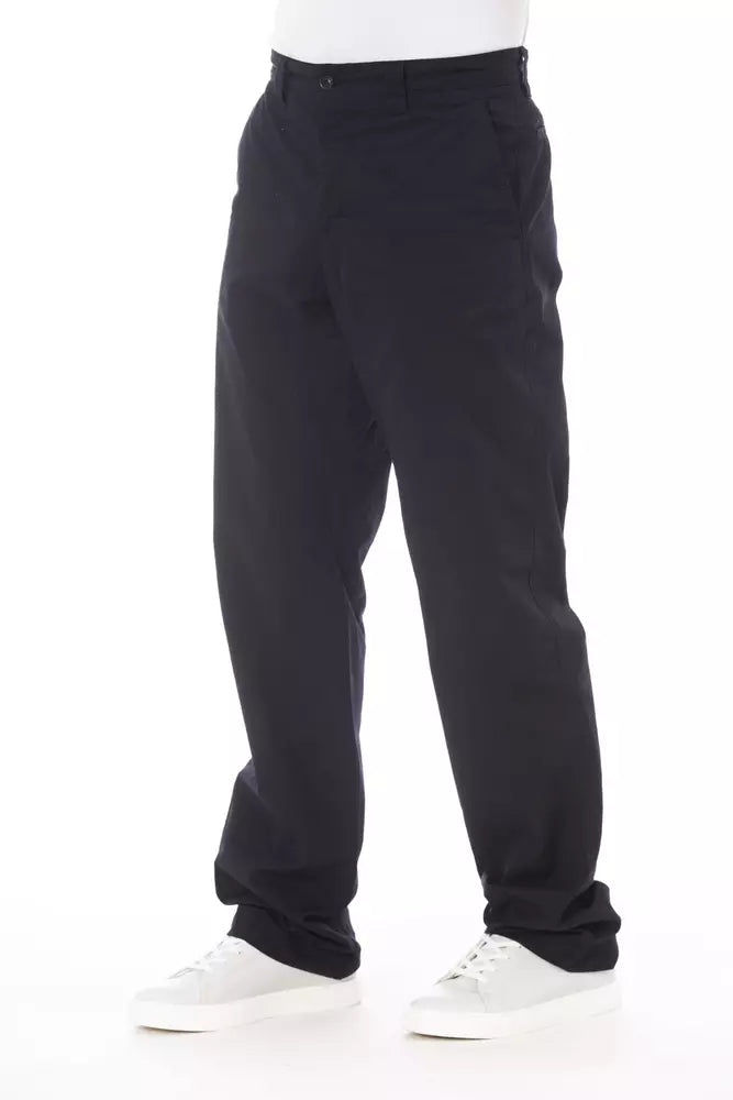 Alpha Studio Blaue Baumwolle Herrenhose