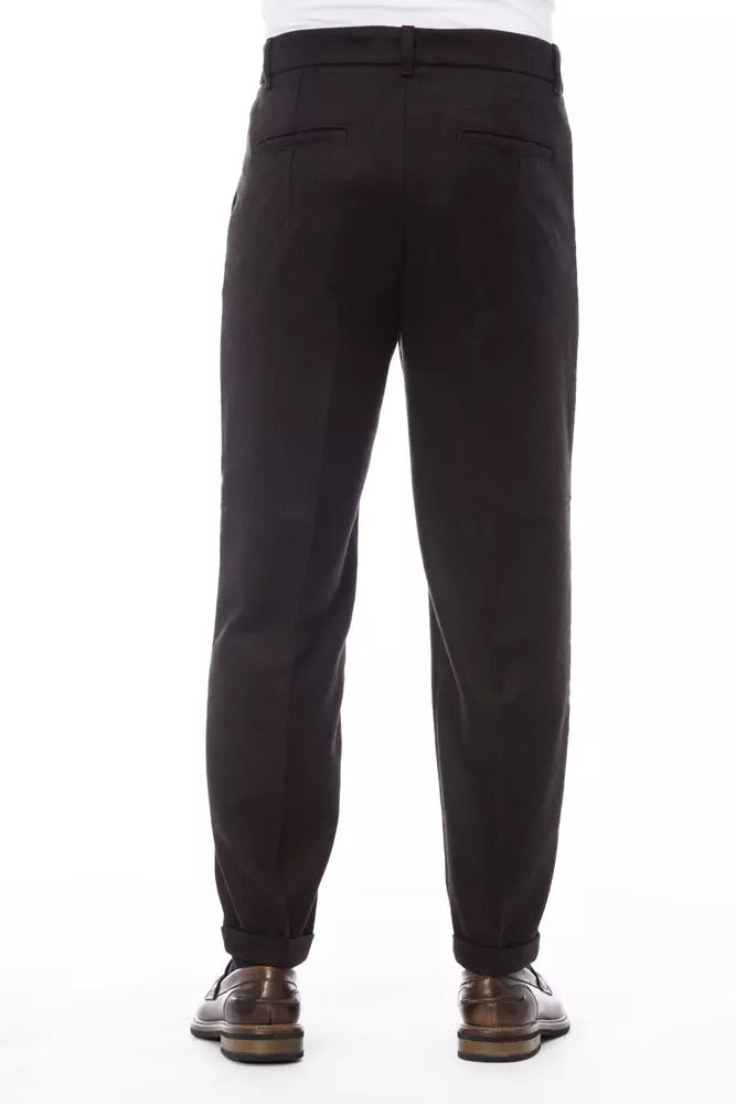 Alpha Studio Braun Wolle Männer Hose