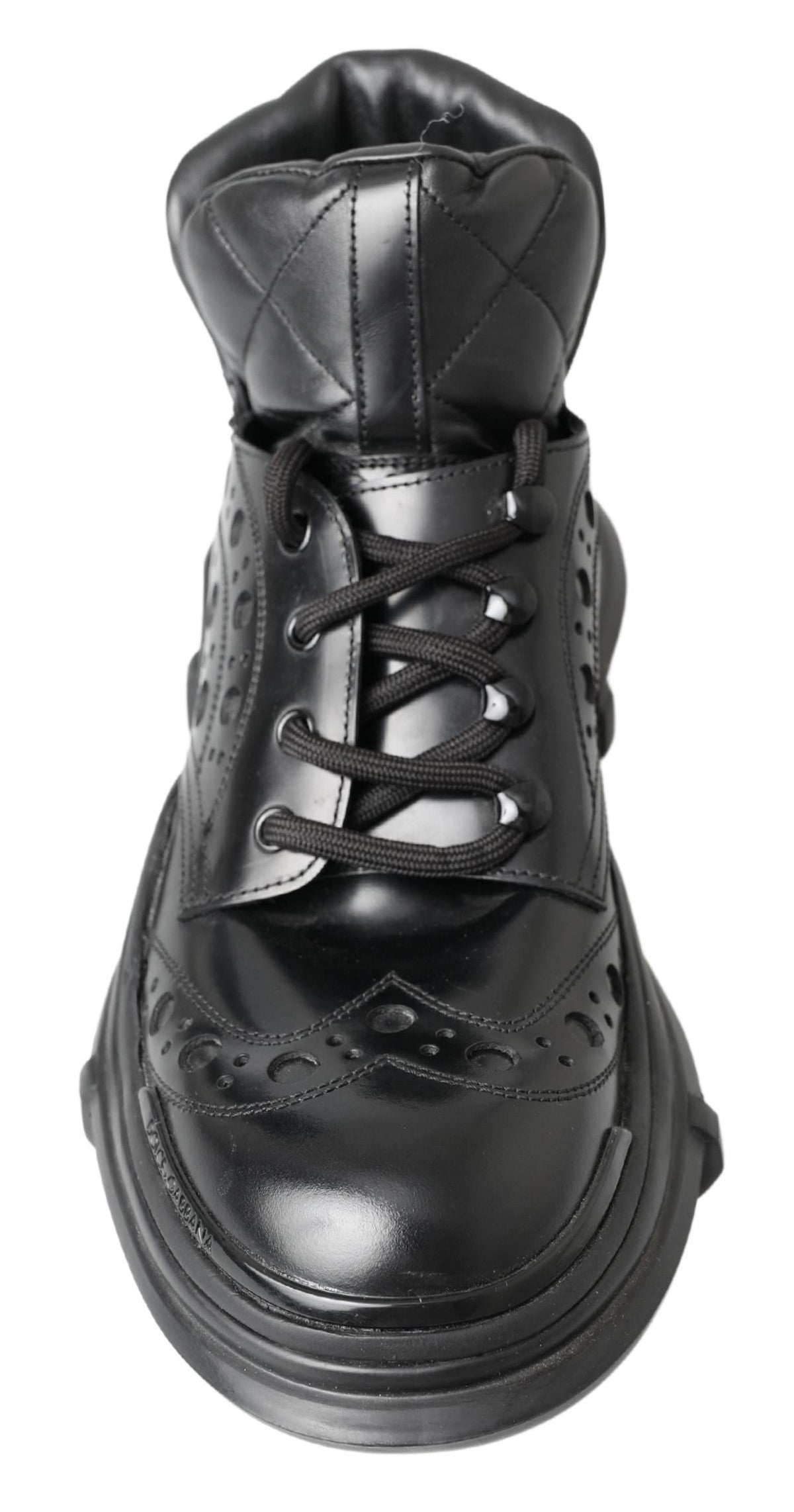 Dolce & Gabbana Elegant black leather ankle boots
