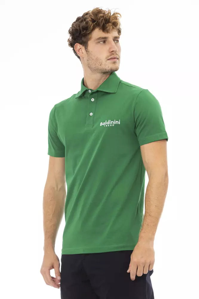 Baldinini Trend Grüne Baumwolle Männer Polo