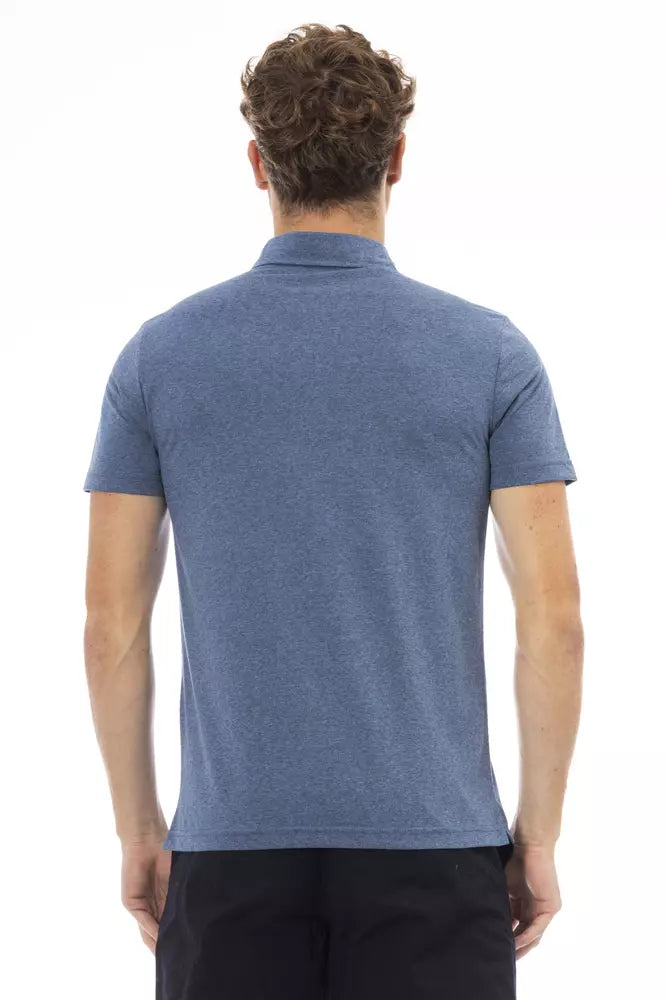 Baldinini Trend Blaues Baumwoll-Poloshirt für Männer