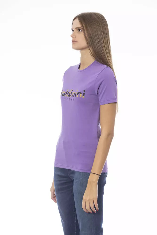 Baldinini Trend Purple Cotton Women's T-Shirt
