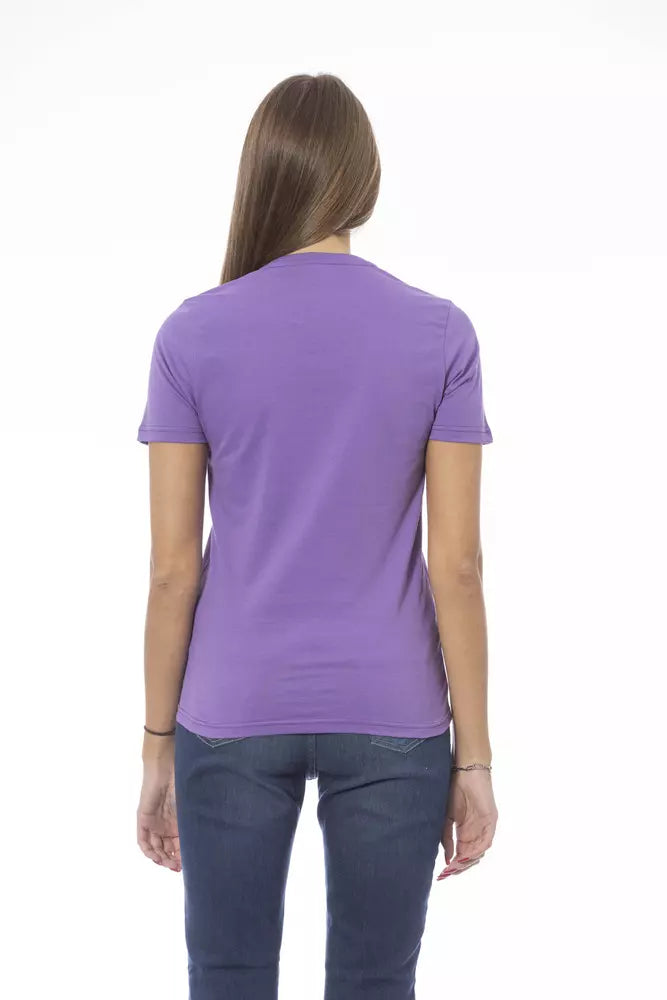 Baldinini Trend Purple Cotton Women's T-Shirt