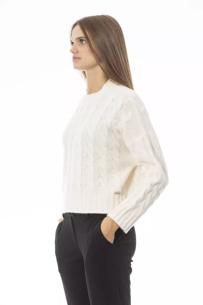 Baldinini Trend Beigefarbener Pullover aus Wolle für Frauen