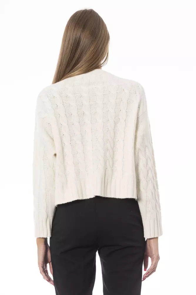 Baldinini Trend Beigefarbener Pullover aus Wolle für Frauen