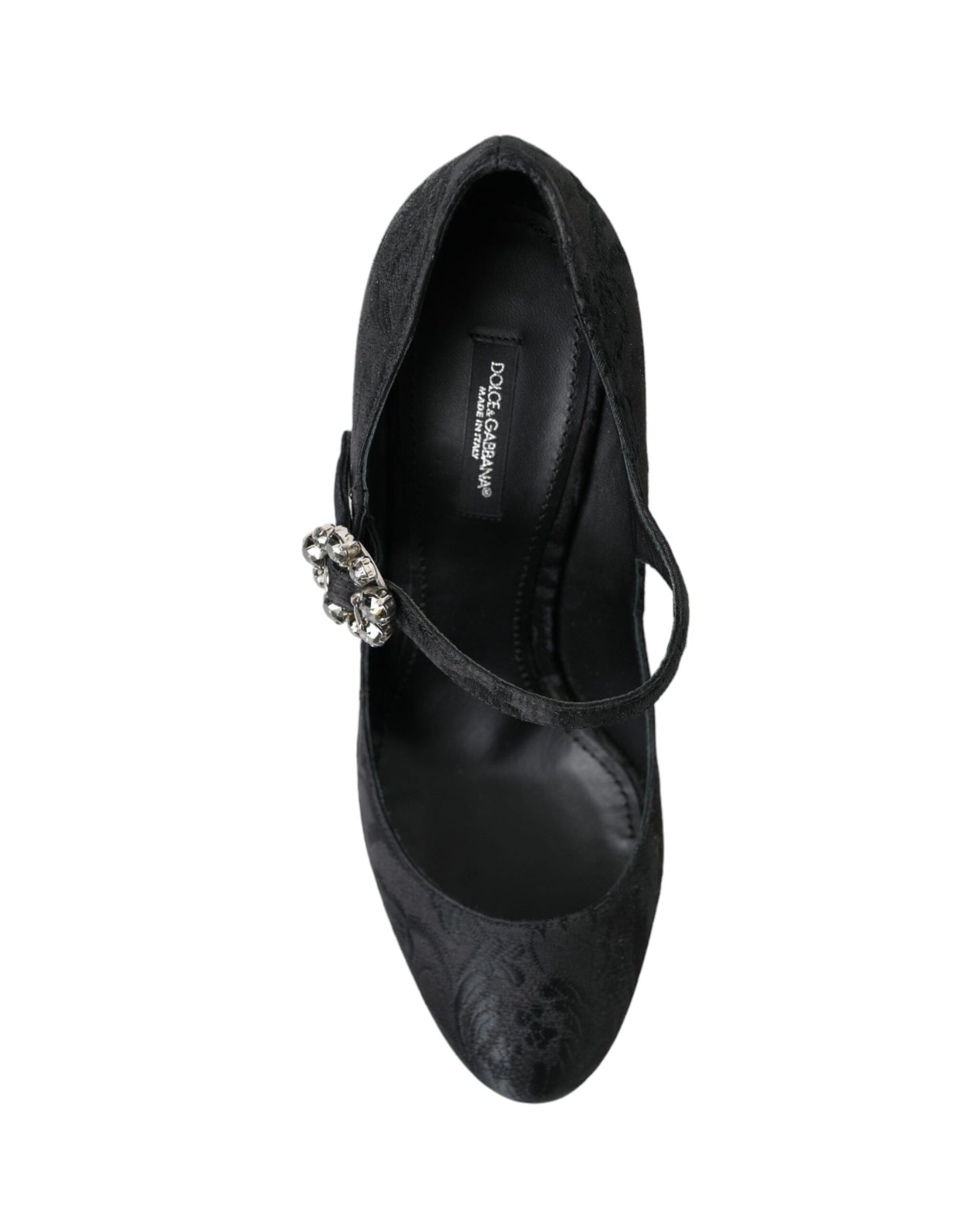 Dolce & Gabbana Schwarz Brokat Mary Janes Heels Pumps Schuhe