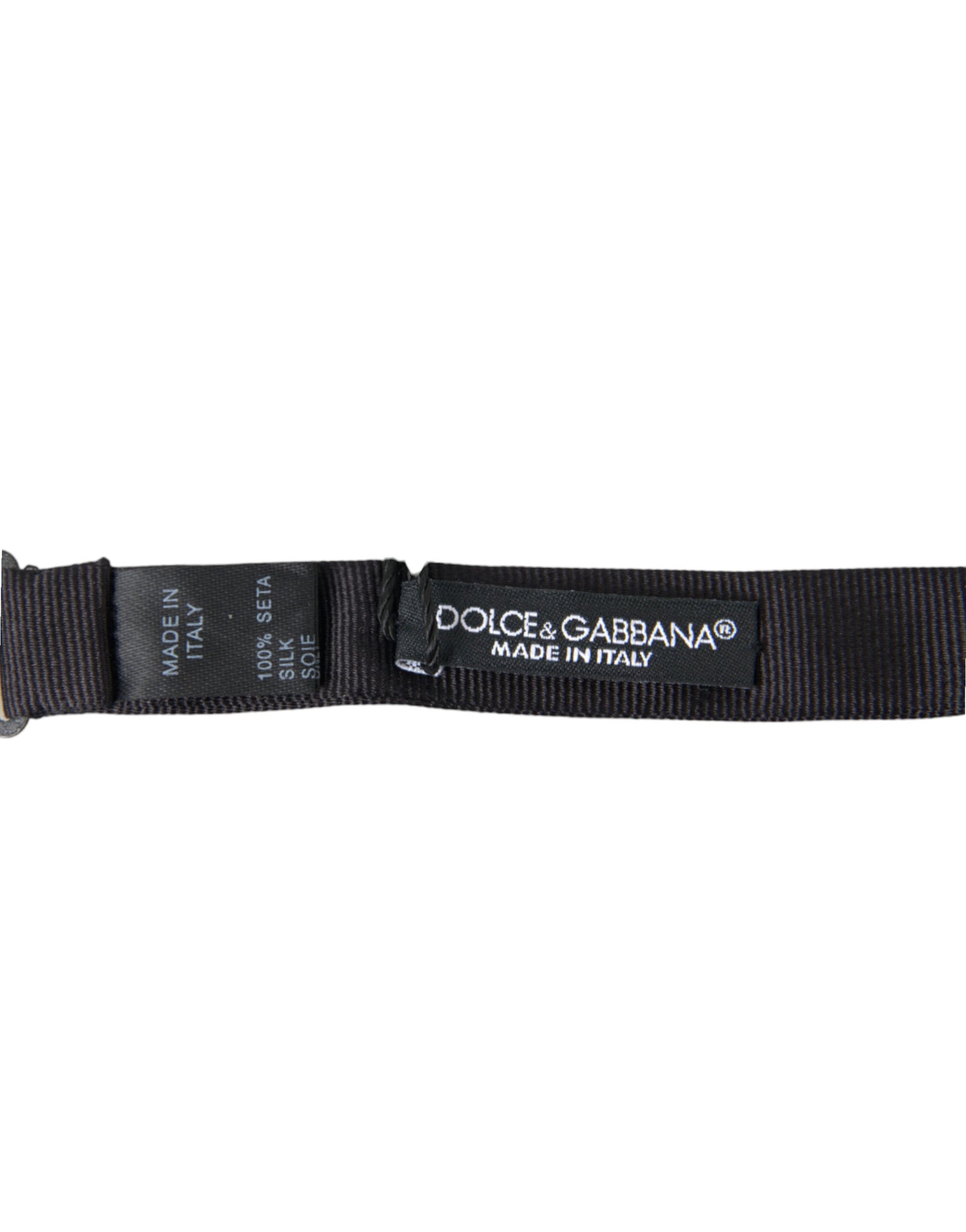 Dolce & Gabbana Schwarze, solide Seide, verstellbare Papillon-Fliege