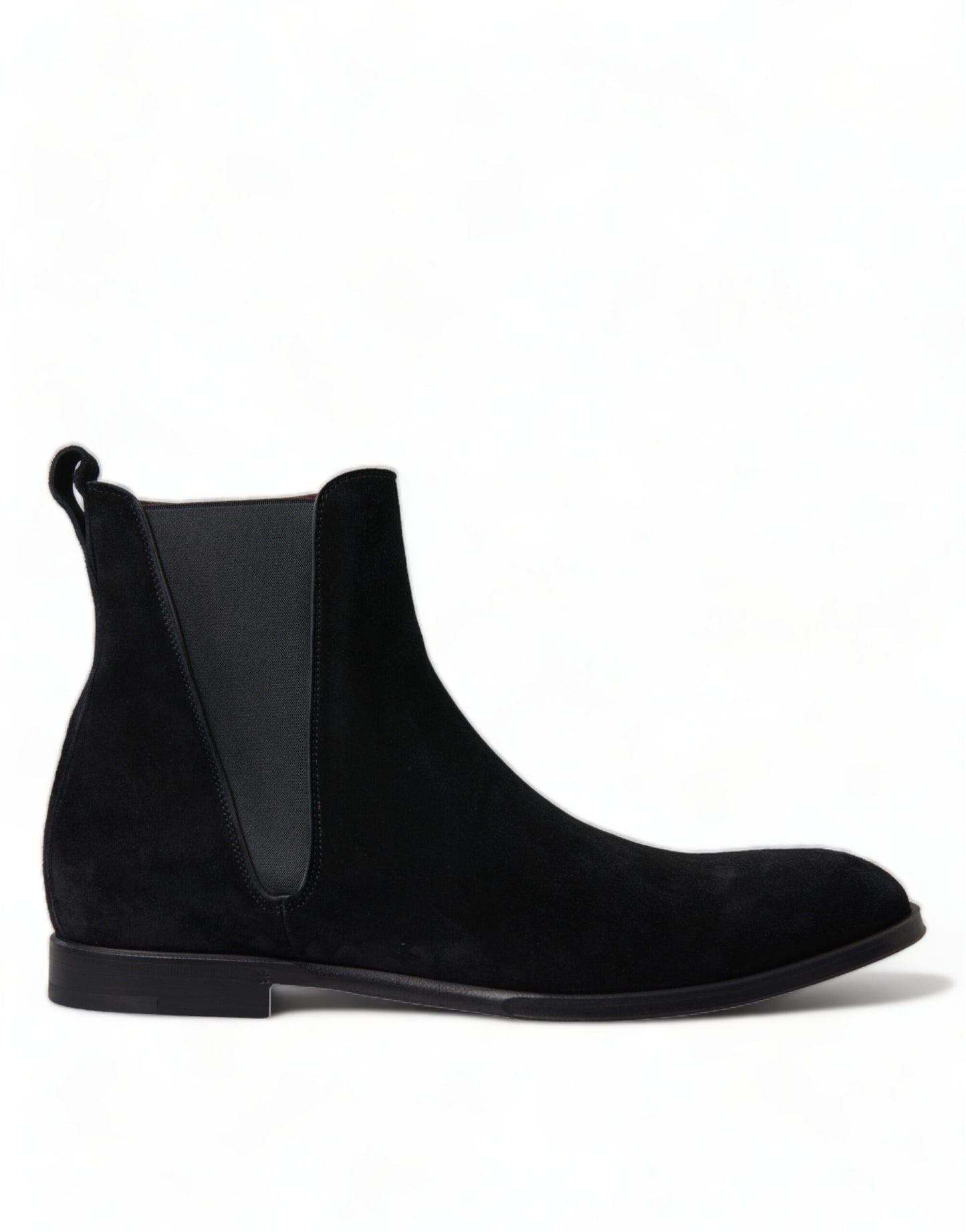 Dolce & Gabbana Elegant black velvet mid-calf boots