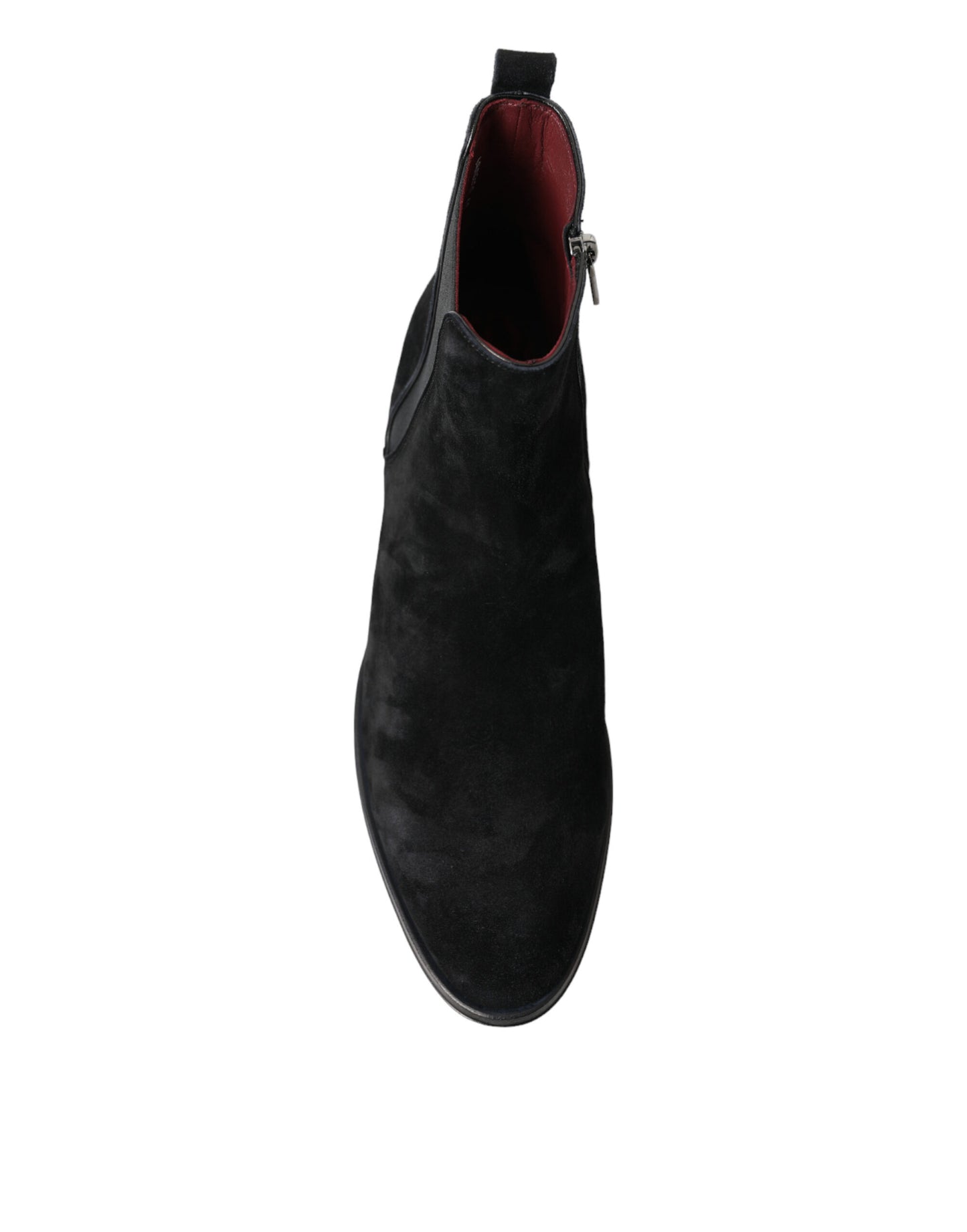 Dolce & Gabbana Elegant black velvet mid-calf boots