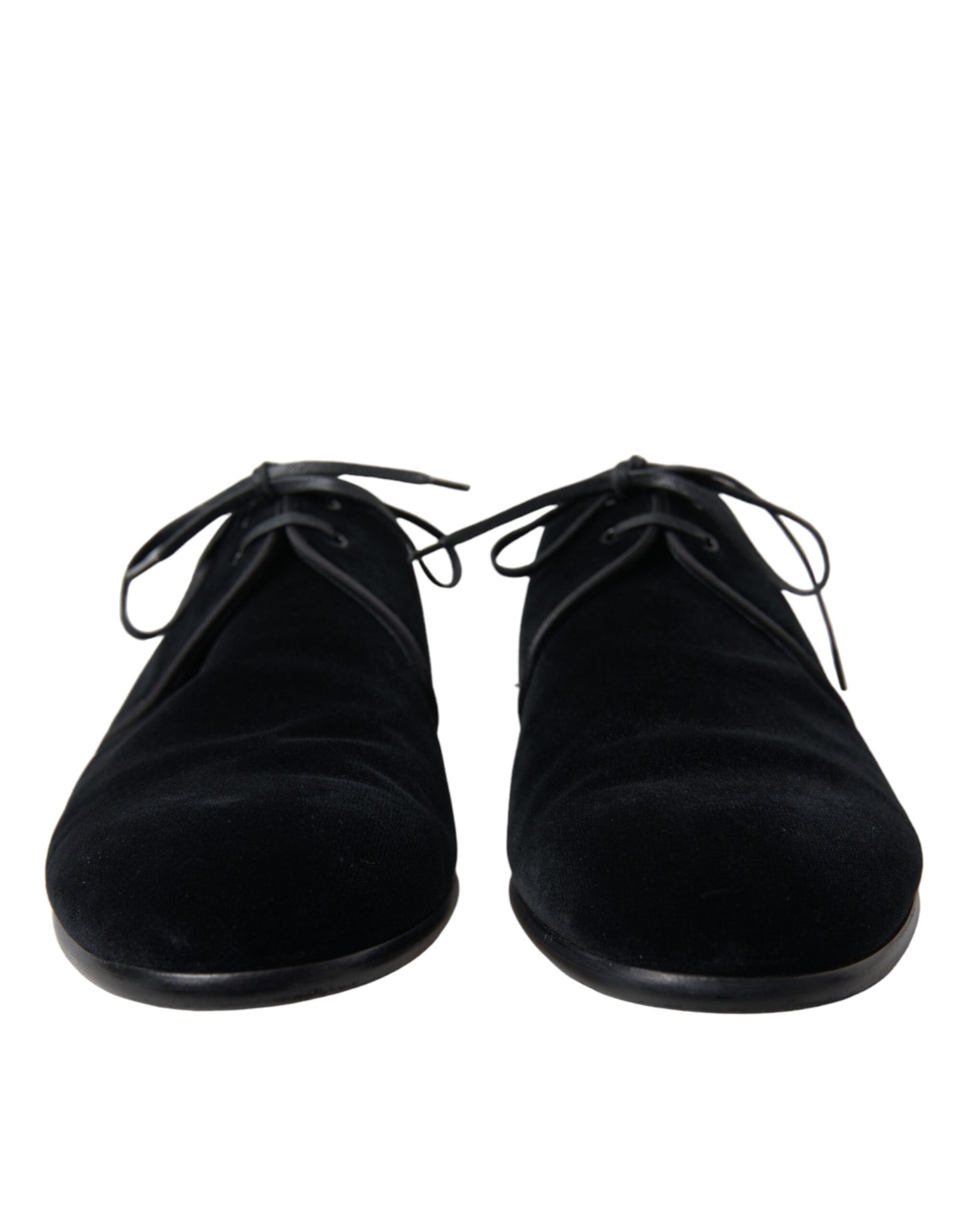 Dolce & Gabbana Schwarze Samtschnürer für formelle Derby-Schuhe