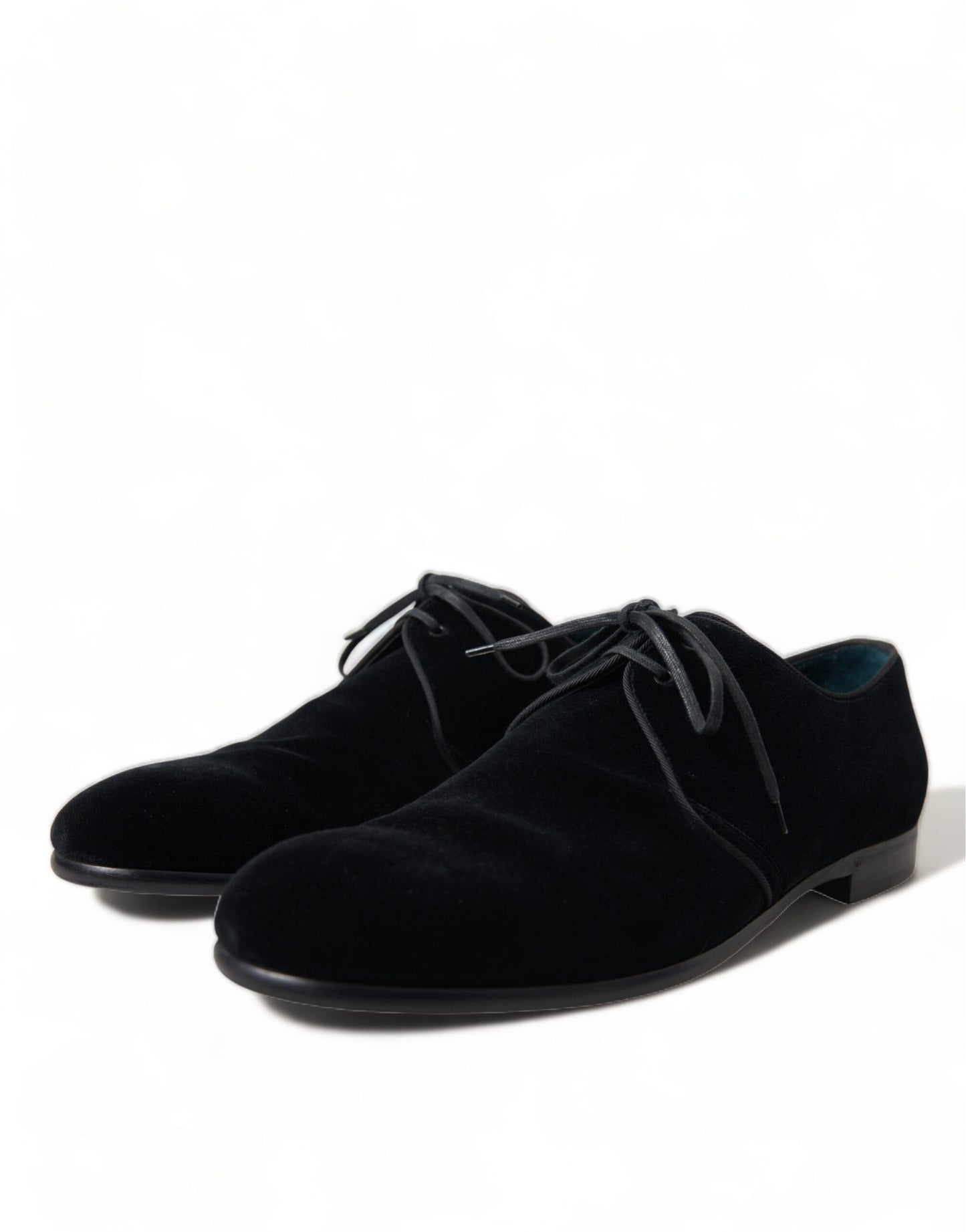 Dolce & Gabbana Schwarze Samtschnürer für formelle Derby-Schuhe