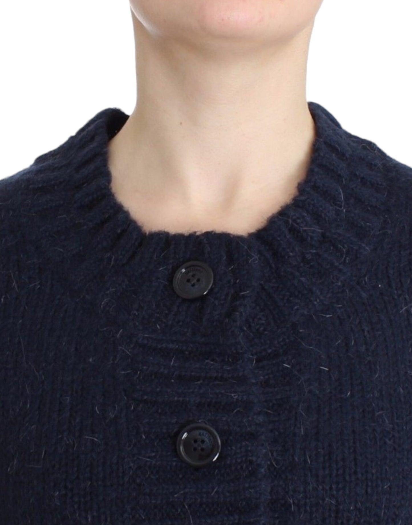 John Galliano Schicker blauer Cropped Cardigan