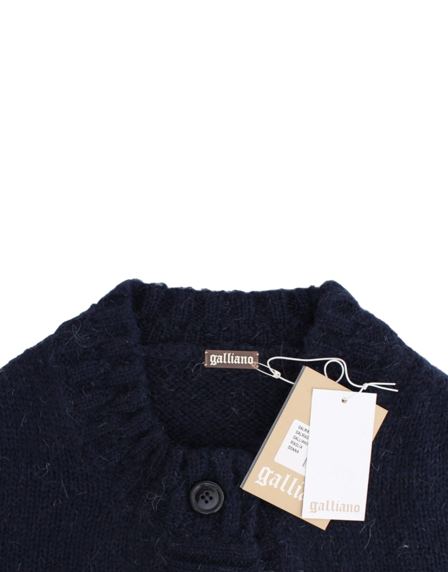 John Galliano Schicker blauer Cropped Cardigan