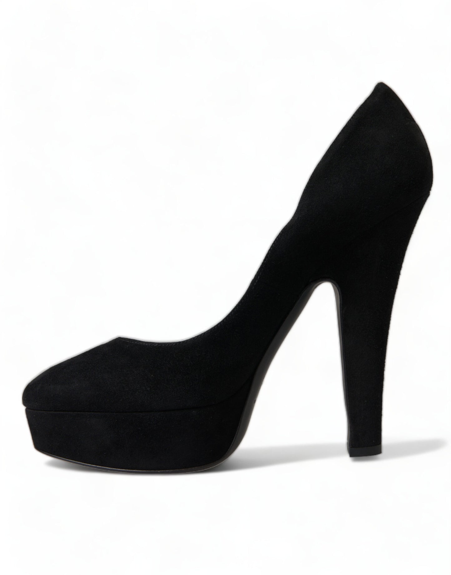 Dolce & Gabbana Black Suede Pumps with Heel Sophistication