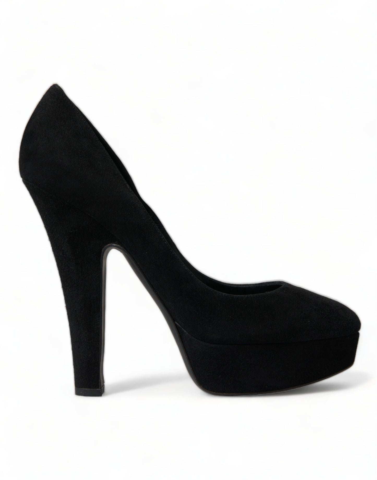 Dolce & Gabbana Black Suede Pumps with Heel Sophistication
