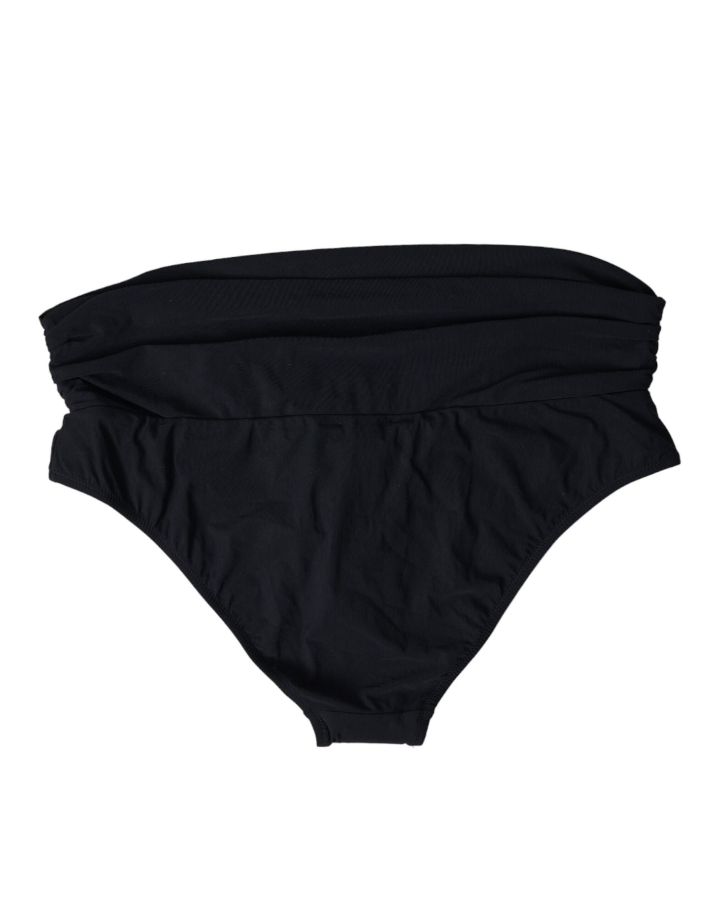 Dolce & Gabbana Schwarzer Nylon-Stretch-Badeanzug Slip Bottom Bikini