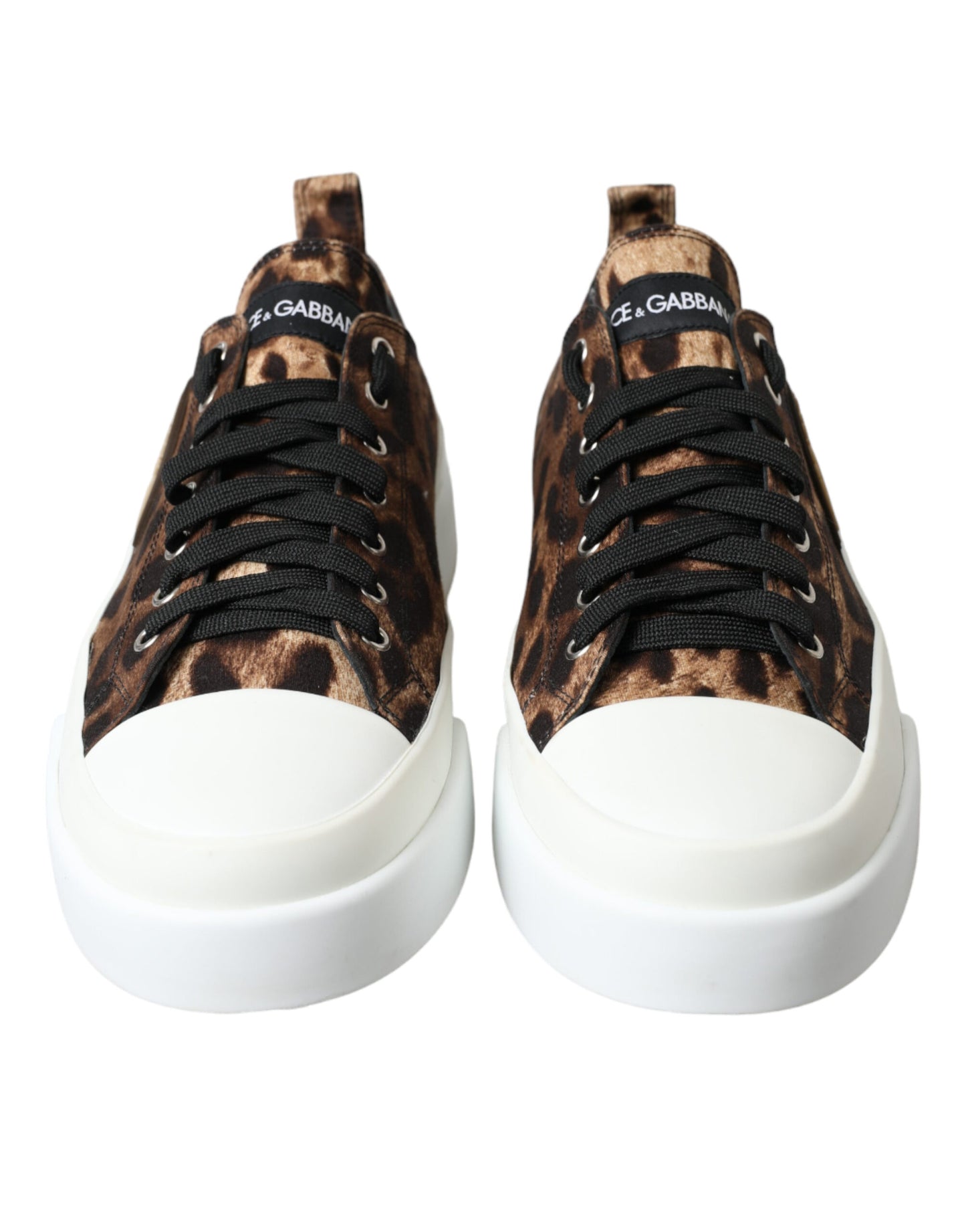 Dolce & Gabbana Braun Leopard Canvas Turnschuhe Schuhe