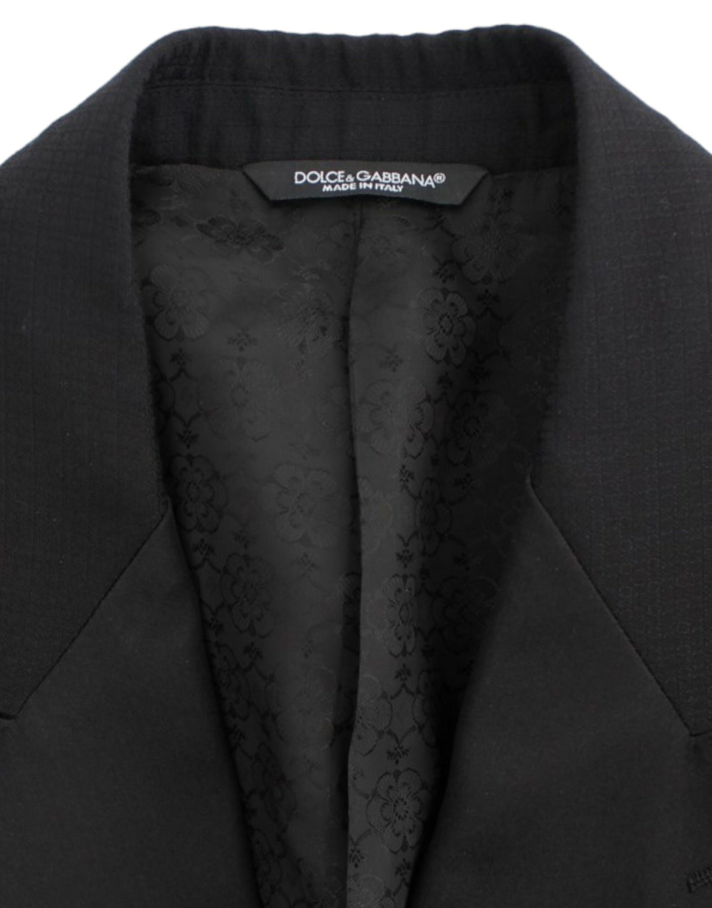 Dolce & Gabbana Elegant black silk blend blazer Sicilia
