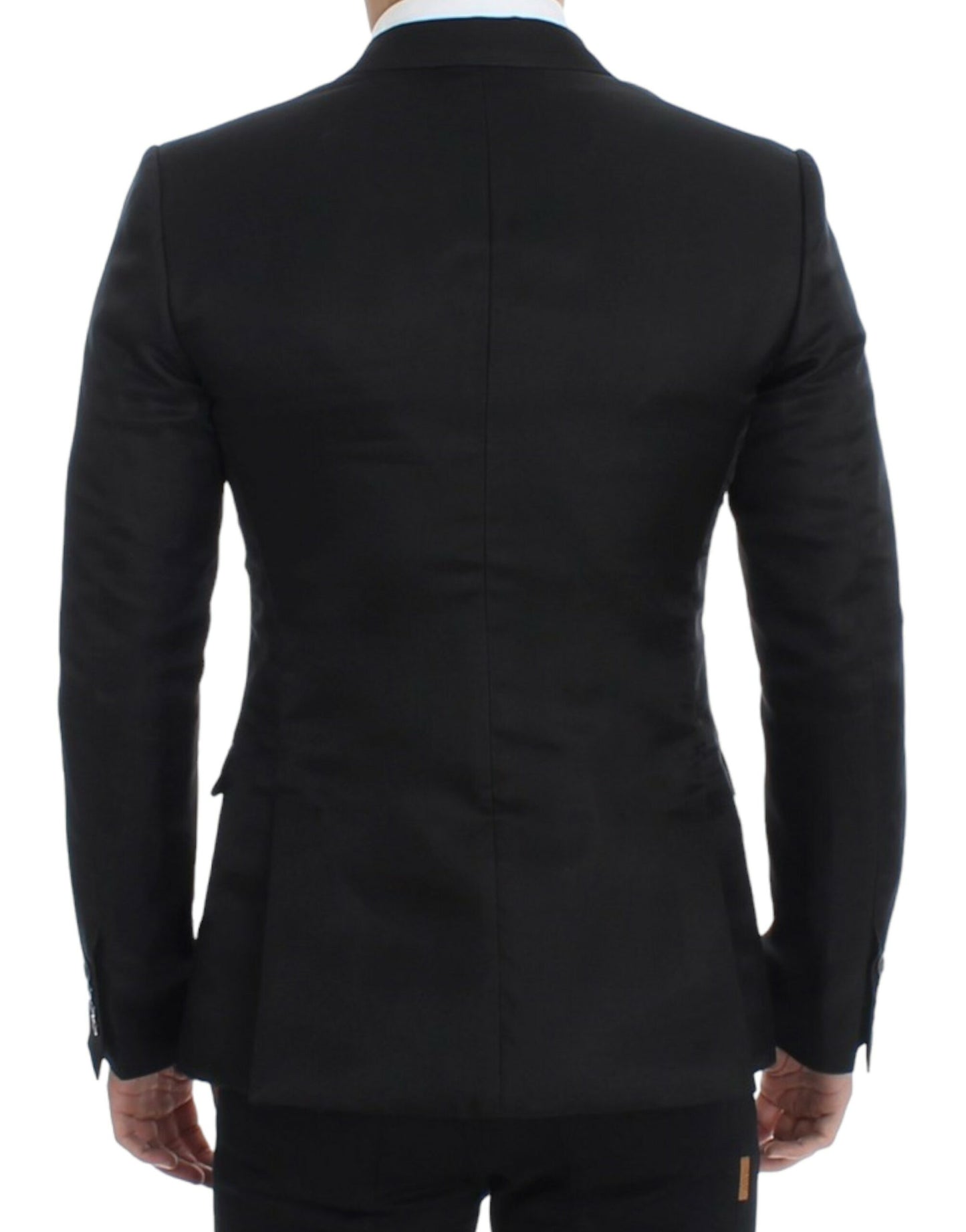 Dolce & Gabbana Elegant black two-button silk blend blazer