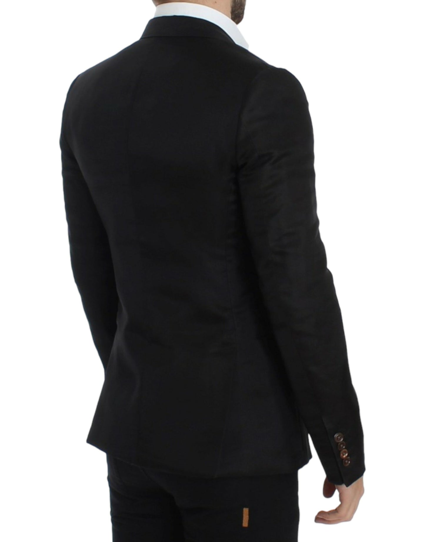 Dolce & Gabbana Elegant black two-button silk blend blazer