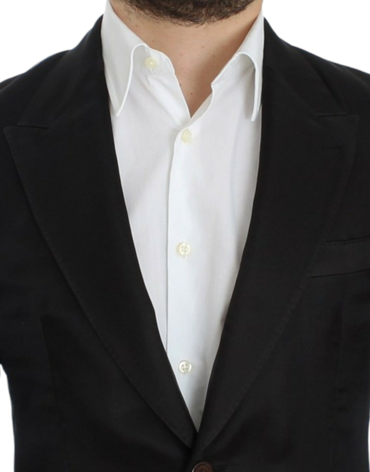 Dolce & Gabbana Elegant black two-button silk blend blazer