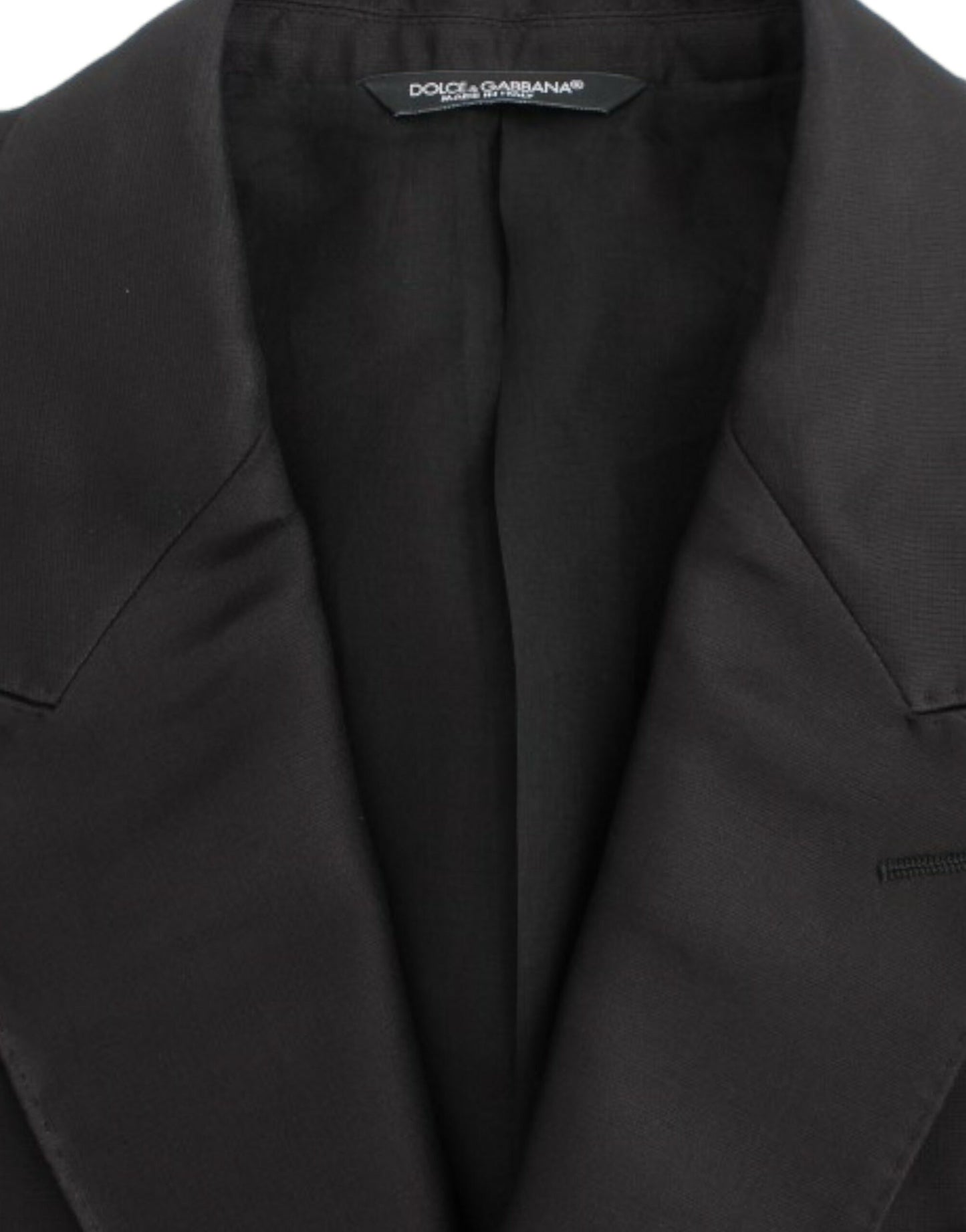 Dolce & Gabbana Elegant black two-button silk blend blazer