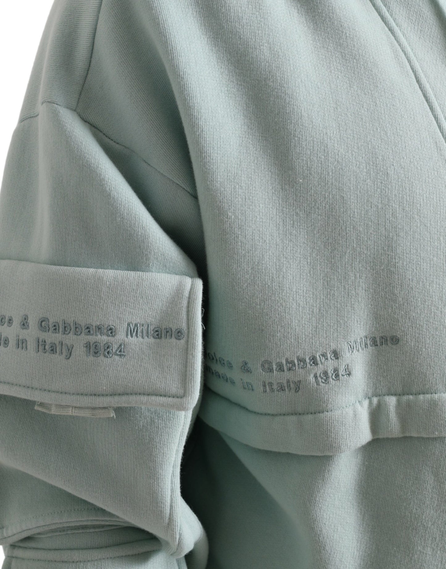 Dolce & Gabbana Mintgrüner Pullover aus Baumwolle mit Taschen