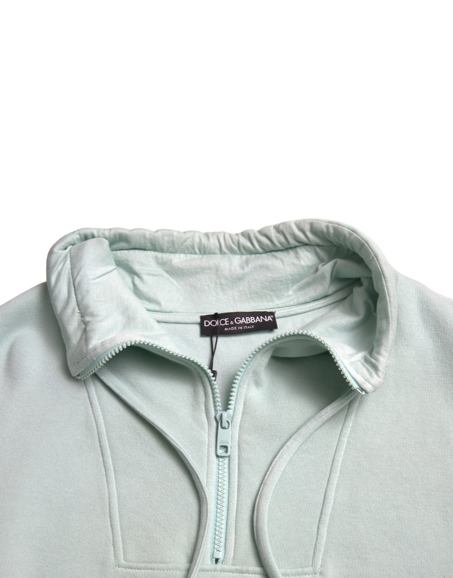 Dolce & Gabbana Mintgrüner Pullover aus Baumwolle mit Taschen