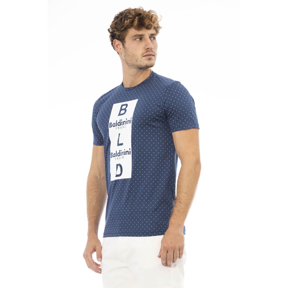 Baldinini Trend Blau Baumwolle Männer T-Shirt