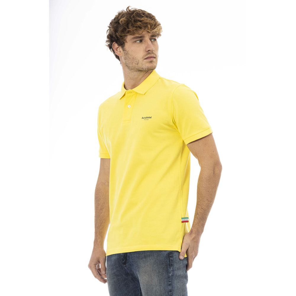 Baldinini Trend Gelbes Baumwoll-Poloshirt für Männer